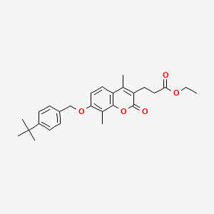 ethyl 3-{7-[(4-tert-butylbenzyl)oxy]-4,8-dimethyl-2-oxo-2H-chromen-3-yl}propanoate