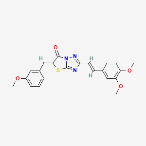 (5Z)-2-[(E)-2-(3,4-dimethoxyphenyl)ethenyl]-5-(3-methoxybenzylidene)[1,3]thiazolo[3,2-b][1,2,4]triazol-6(5H)-one