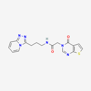 2-[4-oxothieno[2,3-d]pyrimidin-3(4H)-yl]-N-(3-[1,2,4]triazolo[4,3-a]pyridin-3-ylpropyl)acetamide