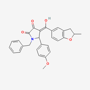 1-benzyl-3-hydroxy-5-(4-methoxyphenyl)-4-[(2-methyl-2,3-dihydro-1-benzofuran-5-yl)carbonyl]-1,5-dihydro-2H-pyrrol-2-one