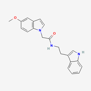 molecular formula C21H21N3O2 B11146089 N-[2-(1H-indol-3-yl)ethyl]-2-(5-methoxy-1H-indol-1-yl)acetamide 