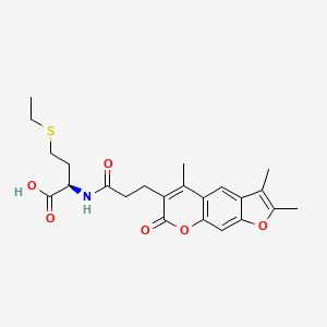 S-ethyl-N-[3-(2,3,5-trimethyl-7-oxo-7H-furo[3,2-g]chromen-6-yl)propanoyl]-D-homocysteine