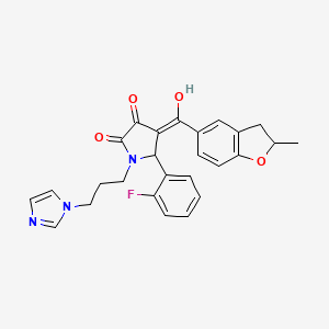 5-(2-fluorophenyl)-3-hydroxy-1-[3-(1H-imidazol-1-yl)propyl]-4-[(2-methyl-2,3-dihydro-1-benzofuran-5-yl)carbonyl]-1,5-dihydro-2H-pyrrol-2-one