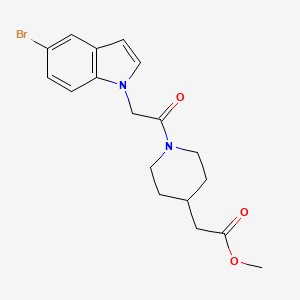 molecular formula C18H21BrN2O3 B11146122 methyl {1-[(5-bromo-1H-indol-1-yl)acetyl]piperidin-4-yl}acetate 