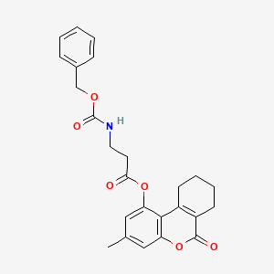 3-methyl-6-oxo-7,8,9,10-tetrahydro-6H-benzo[c]chromen-1-yl N-[(benzyloxy)carbonyl]-beta-alaninate