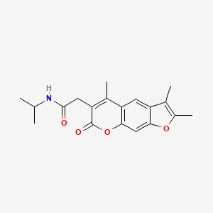 molecular formula C19H21NO4 B11146140 N-isopropyl-2-(2,3,5-trimethyl-7-oxo-7H-furo[3,2-g]chromen-6-yl)acetamide 