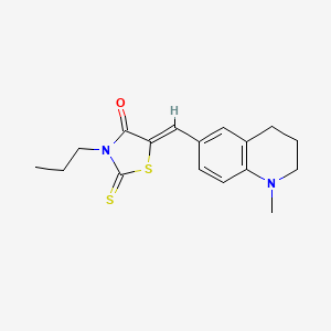 molecular formula C17H20N2OS2 B11146145 (5Z)-5-[(1-methyl-1,2,3,4-tetrahydroquinolin-6-yl)methylidene]-3-propyl-2-thioxo-1,3-thiazolidin-4-one 