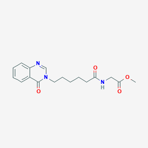 molecular formula C17H21N3O4 B11146166 methyl 2-({6-[4-oxo-3(4H)-quinazolinyl]hexanoyl}amino)acetate 