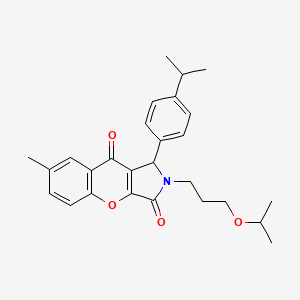 7-Methyl-2-[3-(propan-2-yloxy)propyl]-1-[4-(propan-2-yl)phenyl]-1,2-dihydrochromeno[2,3-c]pyrrole-3,9-dione