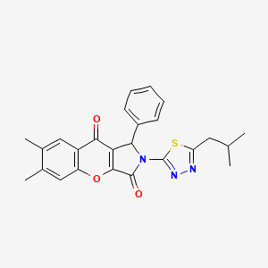 6,7-Dimethyl-2-[5-(2-methylpropyl)-1,3,4-thiadiazol-2-yl]-1-phenyl-1,2-dihydrochromeno[2,3-c]pyrrole-3,9-dione