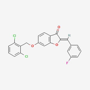 (2Z)-6-[(2,6-dichlorobenzyl)oxy]-2-(3-fluorobenzylidene)-1-benzofuran-3(2H)-one