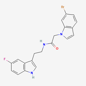 2-(6-bromo-1H-indol-1-yl)-N-[2-(5-fluoro-1H-indol-3-yl)ethyl]acetamide