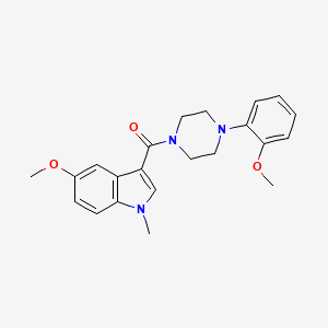 molecular formula C22H25N3O3 B11146238 (5-methoxy-1-methyl-1H-indol-3-yl)[4-(2-methoxyphenyl)piperazino]methanone 