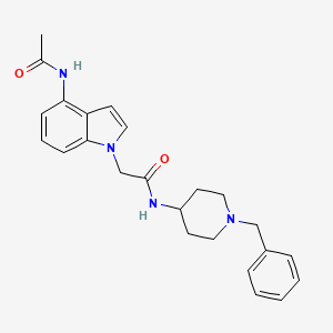 2-[4-(acetylamino)-1H-indol-1-yl]-N-(1-benzyl-4-piperidyl)acetamide