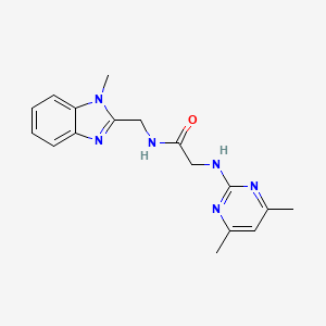 2-[(4,6-dimethyl-2-pyrimidinyl)amino]-N-[(1-methyl-1H-1,3-benzimidazol-2-yl)methyl]acetamide