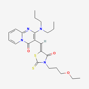 2-(dipropylamino)-3-{(Z)-[3-(3-ethoxypropyl)-4-oxo-2-thioxo-1,3-thiazolidin-5-ylidene]methyl}-4H-pyrido[1,2-a]pyrimidin-4-one