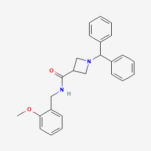 molecular formula C25H26N2O2 B11146289 1-benzhydryl-N~3~-(2-methoxybenzyl)-3-azetanecarboxamide 