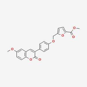 methyl 5-{[4-(6-methoxy-2-oxo-2H-chromen-3-yl)phenoxy]methyl}-2-furoate