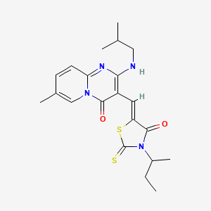 molecular formula C21H26N4O2S2 B11146320 3-(sec-butyl)-5-{(Z)-1-[2-(isobutylamino)-7-methyl-4-oxo-4H-pyrido[1,2-a]pyrimidin-3-yl]methylidene}-2-thioxo-1,3-thiazolan-4-one 