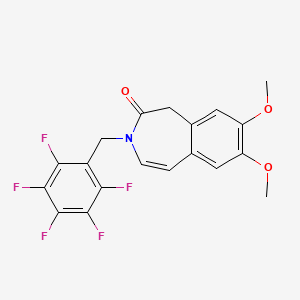 molecular formula C19H14F5NO3 B11146322 7,8-dimethoxy-3-(pentafluorobenzyl)-1,3-dihydro-2H-3-benzazepin-2-one 