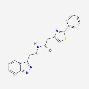 2-(2-phenyl-1,3-thiazol-4-yl)-N-(2-[1,2,4]triazolo[4,3-a]pyridin-3-ylethyl)acetamide