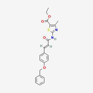 ethyl 2-({(2E)-3-[4-(benzyloxy)phenyl]prop-2-enoyl}amino)-4-methyl-1,3-thiazole-5-carboxylate