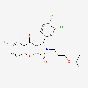 1-(3,4-Dichlorophenyl)-7-fluoro-2-[3-(propan-2-yloxy)propyl]-1,2-dihydrochromeno[2,3-c]pyrrole-3,9-dione