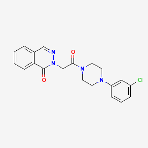 molecular formula C20H19ClN4O2 B11146405 2-{2-[4-(3-chlorophenyl)piperazino]-2-oxoethyl}-1(2H)-phthalazinone 