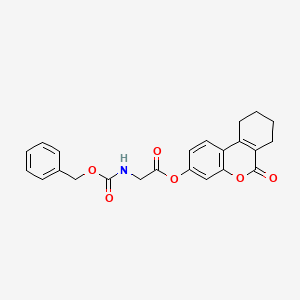 6-Oxo-7,8,9,10-tetrahydro-6H-benzo[C]chromen-3-YL {[(benzyloxy)carbonyl]amino}acetate