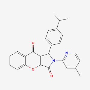 2-(4-Methylpyridin-2-yl)-1-[4-(propan-2-yl)phenyl]-1,2-dihydrochromeno[2,3-c]pyrrole-3,9-dione