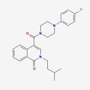 4-{[4-(4-fluorophenyl)piperazin-1-yl]carbonyl}-2-(3-methylbutyl)isoquinolin-1(2H)-one