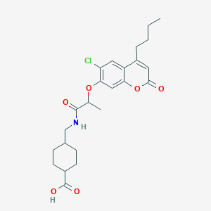 trans-4-[({2-[(4-butyl-6-chloro-2-oxo-2H-chromen-7-yl)oxy]propanoyl}amino)methyl]cyclohexanecarboxylic acid