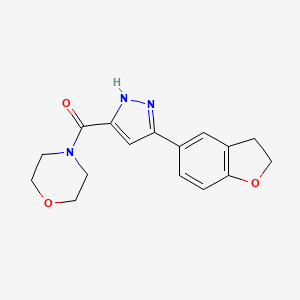 [5-(2,3-dihydro-1-benzofuran-5-yl)-1H-pyrazol-3-yl](morpholin-4-yl)methanone