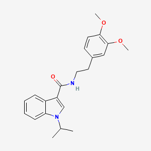 molecular formula C22H26N2O3 B11146540 N-(3,4-dimethoxyphenethyl)-1-isopropyl-1H-indole-3-carboxamide 