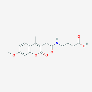 4-{[(7-methoxy-4-methyl-2-oxo-2H-chromen-3-yl)acetyl]amino}butanoic acid