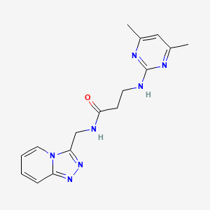 molecular formula C16H19N7O B11146553 3-[(4,6-dimethyl-2-pyrimidinyl)amino]-N-([1,2,4]triazolo[4,3-a]pyridin-3-ylmethyl)propanamide 