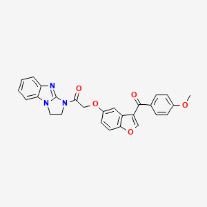 1-(2,3-dihydro-1H-imidazo[1,2-a]benzimidazol-1-yl)-2-({3-[(4-methoxyphenyl)carbonyl]-1-benzofuran-5-yl}oxy)ethanone