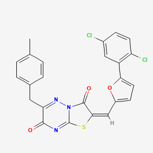 (2E)-2-{[5-(2,5-dichlorophenyl)furan-2-yl]methylidene}-6-(4-methylbenzyl)-7H-[1,3]thiazolo[3,2-b][1,2,4]triazine-3,7(2H)-dione