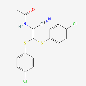 N-{2,2-bis[(4-chlorophenyl)sulfanyl]-1-cyanoethenyl}acetamide