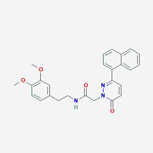 molecular formula C26H25N3O4 B11146599 N~1~-(3,4-dimethoxyphenethyl)-2-[3-(1-naphthyl)-6-oxo-1(6H)-pyridazinyl]acetamide 