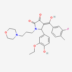 5-(3-ethoxy-4-hydroxyphenyl)-4-(3-fluoro-4-methylbenzoyl)-3-hydroxy-1-[3-(morpholin-4-yl)propyl]-2,5-dihydro-1H-pyrrol-2-one