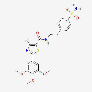 4-methyl-N-[2-(4-sulfamoylphenyl)ethyl]-2-(3,4,5-trimethoxyphenyl)-1,3-thiazole-5-carboxamide