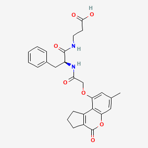 N-{[(7-methyl-4-oxo-1,2,3,4-tetrahydrocyclopenta[c]chromen-9-yl)oxy]acetyl}-L-phenylalanyl-beta-alanine