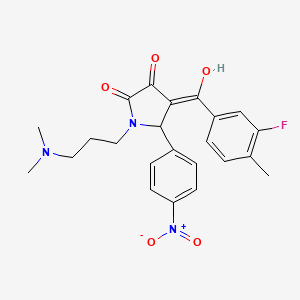 1-[3-(dimethylamino)propyl]-4-(3-fluoro-4-methylbenzoyl)-3-hydroxy-5-(4-nitrophenyl)-2,5-dihydro-1H-pyrrol-2-one