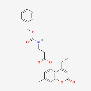 4-ethyl-7-methyl-2-oxo-2H-chromen-5-yl N-[(benzyloxy)carbonyl]-beta-alaninate