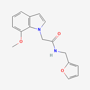 molecular formula C16H16N2O3 B11146720 N-(2-furylmethyl)-2-(7-methoxy-1H-indol-1-yl)acetamide 