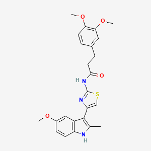 3-(3,4-dimethoxyphenyl)-N-[4-(5-methoxy-2-methyl-1H-indol-3-yl)-1,3-thiazol-2-yl]propanamide