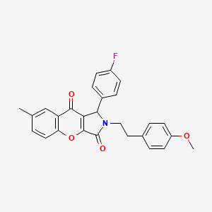 1-(4-Fluorophenyl)-2-[2-(4-methoxyphenyl)ethyl]-7-methyl-1,2-dihydrochromeno[2,3-c]pyrrole-3,9-dione