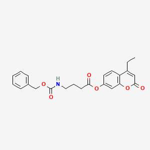 molecular formula C23H23NO6 B11146732 4-ethyl-2-oxo-2H-chromen-7-yl 4-{[(benzyloxy)carbonyl]amino}butanoate 