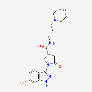 1-(6-bromo-1H-indazol-3-yl)-N-(3-morpholinopropyl)-5-oxo-3-pyrrolidinecarboxamide